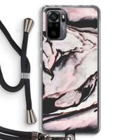 Roze stroom: Xiaomi Redmi Note 10 Pro Transparant Hoesje met koord