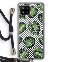 Geometrische jungle: Samsung Galaxy A42 5G Transparant Hoesje met koord