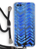 Blauwe pijlen: Honor 10 Transparant Hoesje met koord