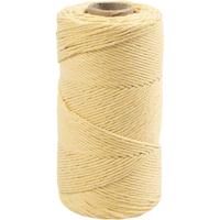 Creativ Company Macramé koord, l: 198 m, d 2 mm, lichtgeel, 330 gr/ 1 rol