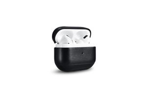 Icarer - Echt lederen cover hoes - AirPods Pro - Zwart