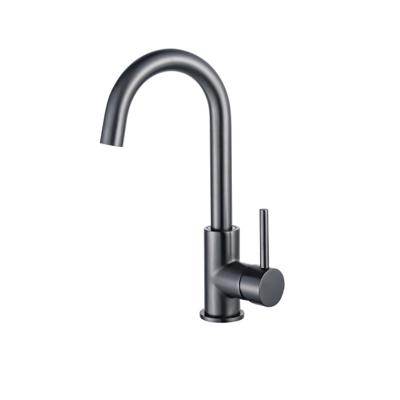 Fortifura Calvi wastafelkraan - hoog - draaibare uitloop - Geborsteld Gunmetal PVD SW809350