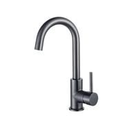 Fortifura Calvi wastafelkraan - hoog - draaibare uitloop - Geborsteld Gunmetal PVD SW809350