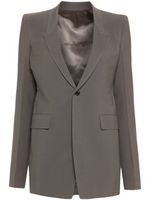 Rick Owens blazer Extreme à simple boutonnage - Gris