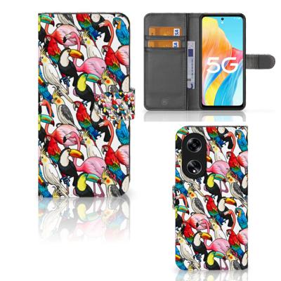 OPPO Reno8 T 5G | Telefoonhoesje | Met pasjeshouder | Birds