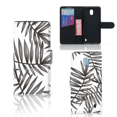 Nokia 1 Plus Hoesje Leaves Grey Nokia 1 Plus Hoesje Leaves Grey
