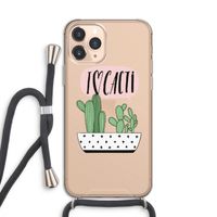 I love cacti: iPhone 11 Pro Transparant Hoesje met koord