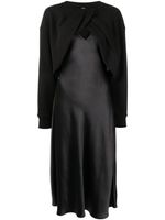 Goen.J robe longue à détail torsadé - Noir