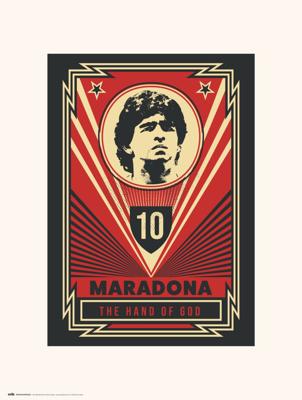 Kunstdruk Maradona - The Hand of God 30x40cm