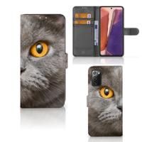 Telefoonhoesje | Met pasjeshouder | Samsung Galaxy Note 20 Britse Korthaar