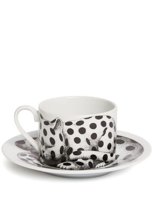 Fornasetti tasse à thé High Fidelity - Blanc