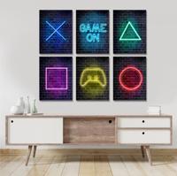 Posters - Neon / GAME ON / Set van 6