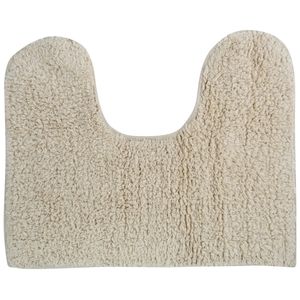 MSV WC/Badkamerkleed/badmat voor op de vloer - creme wit - 45 x 35 cm   -