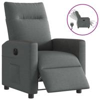 Fauteuil elektrisch verstelbaar stof donkergrijs