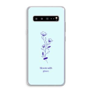 Bloom with grace: Samsung Galaxy S10 5G Transparant Hoesje