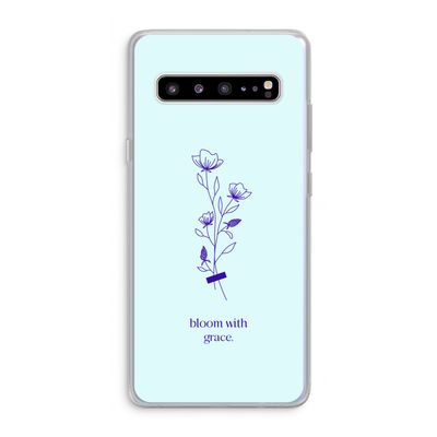 Bloom with grace: Samsung Galaxy S10 5G Transparant Hoesje