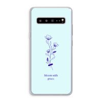 Bloom with grace: Samsung Galaxy S10 5G Transparant Hoesje