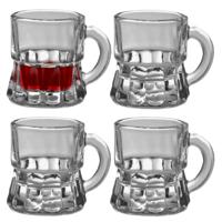 Shotglaasjes bierpul - 20x stuks - met handvat - 2cl - polycarbonaat kunststof Shotglaasjes bierpul - 20x stuks - met handvat - 2cl - polycarbonaat kunststof