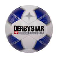 Derbystar Voetbal Futsal Speed Wit blauw zilver 1079 - thumbnail