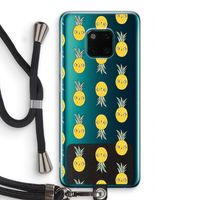 Ananas: Huawei Mate 20 Pro Transparant Hoesje met koord
