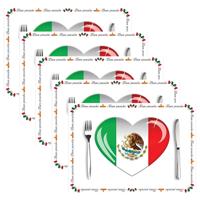 Placemat Mexicaans design - 100x stuks - 42 x 30 cm - 90g - Mexico Placemat Mexicaans design - 100x stuks - 42 x 30 cm - 90g - Mexico