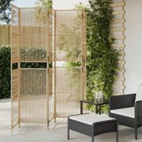 Kamerscherm 5 panelen poly rattan beige