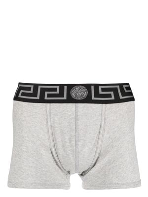 Versace boxer à imprimé Greca - Gris