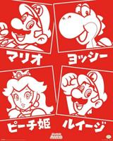 Poster Super Mario - Japanese Characters 40x50cm