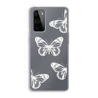 White butterfly: OnePlus 9 Pro Transparant Hoesje