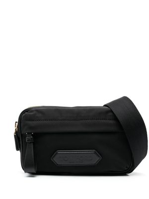 TOM FORD sac banane en cuir à patch logo - Noir