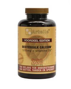 Artelle Oesterkalk 1200mg, calcium + vitamine D3