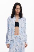 Elastisch geplooid overhemd - BLUE - XL