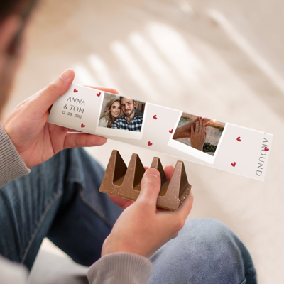 Gepersonaliseerde reep met Toblerone chocolade - L - 360 gram
