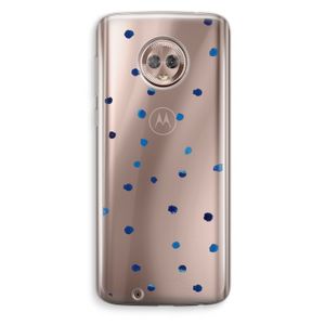 Blauwe stippen: Motorola Moto G6 Transparant Hoesje