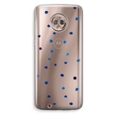 Blauwe stippen: Motorola Moto G6 Transparant Hoesje