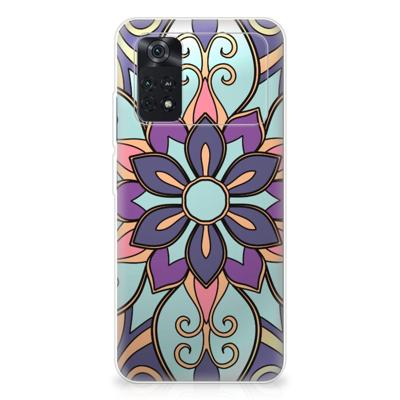 Xiaomi Poco M4 Pro 4G | TPU Case | Purple Flower