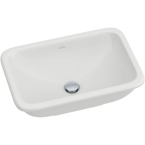 Villeroy & Boch Loop en Friends inbouwwastafel 60x40.5cm met overloop zonder kraangat wit 61450001