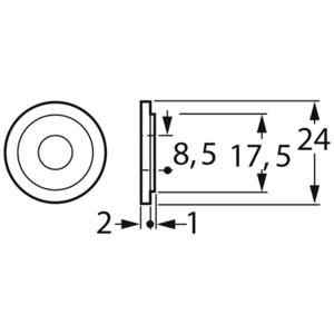 FTCAP I8-18 1004619 Isolatieschijf (Ø) 25 mm 1 stuk(s)