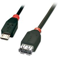 Lindy 1m USB 2.0 OTG USB-kabel Micro-USB B USB A Zwart - thumbnail