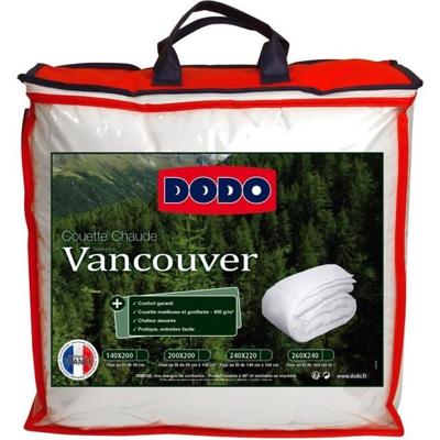 DODO warm dekbed 400gr / m² VANCOUVER 140x200 cm wit