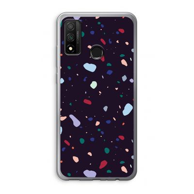 Dark Rounded Terrazzo: Huawei P Smart (2020) Transparant Hoesje