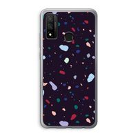 Dark Rounded Terrazzo: Huawei P Smart (2020) Transparant Hoesje