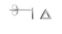 Karma Oorbellen Open Triangle Small | Zilver