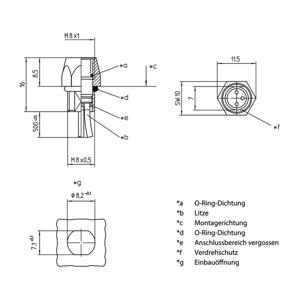 Lutronic 1223 Sensor/actuator inbouwconnector M8 Aantal polen (sensoren): 4 Bus, inbouw 0.50 m 1 stuk(s)