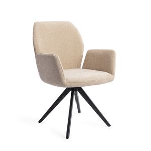 Jesper Home Eetkamerstoel 'Misaki' Turn Black, kleur Funky Fudge