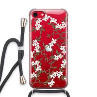Blossoming spring: iPhone SE 2020 Transparant Hoesje met koord