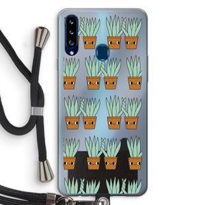 Sansevieria: Samsung Galaxy A20s Transparant Hoesje met koord