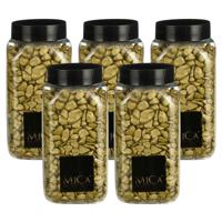 Mica Decorations decoratie steentjes - 5x - goud - 650ml - hobby steentjes