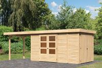 Woodfeeling | Tuinhuis Retola 5 met Overkapping 2,8 en Opslagruimte - thumbnail