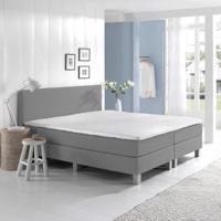 OP=OP Vaste Boxspring 180 x 200 Grijs- Groot Matras - Zonder hoofdbord